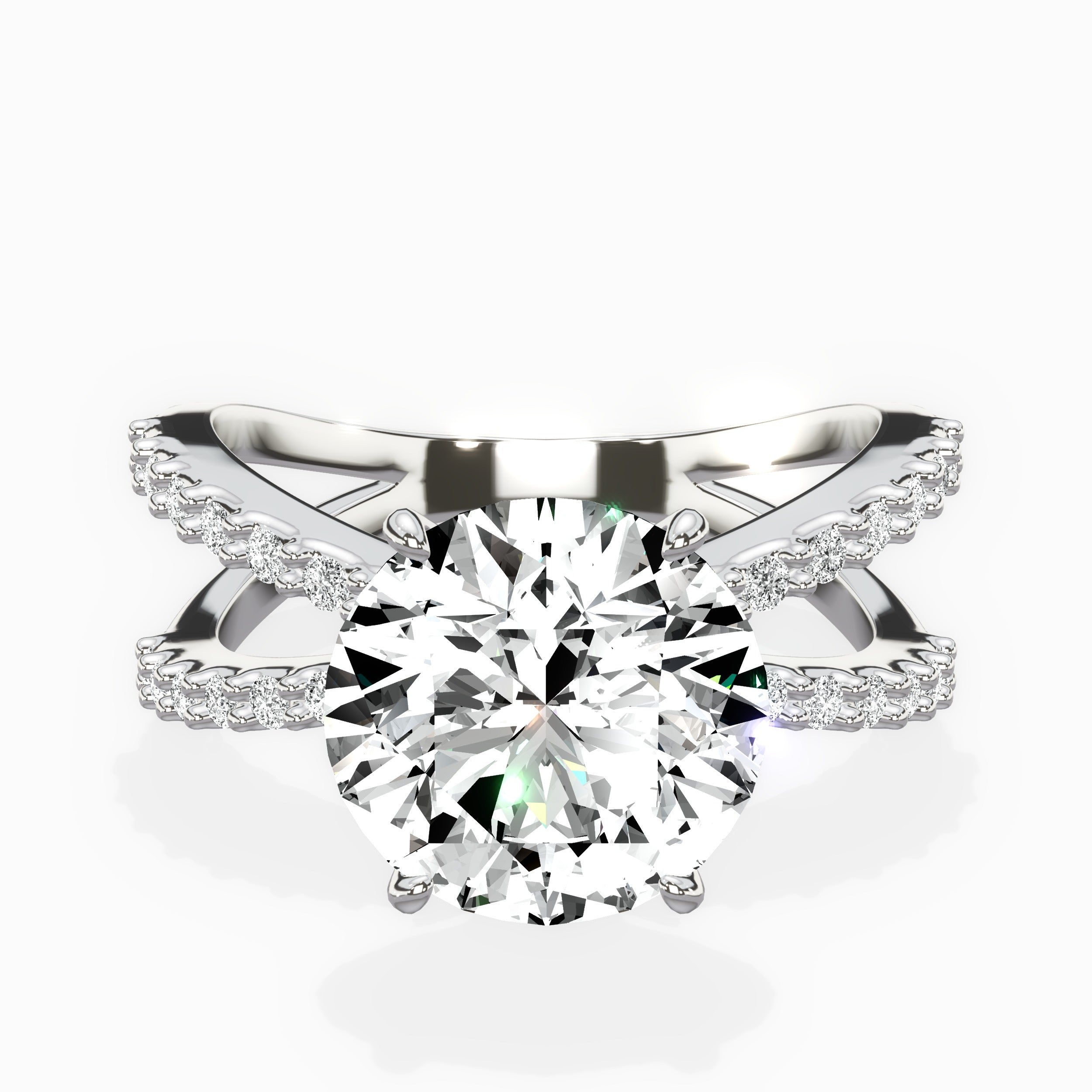 Reverse Shank Solitaire Engagement Ring