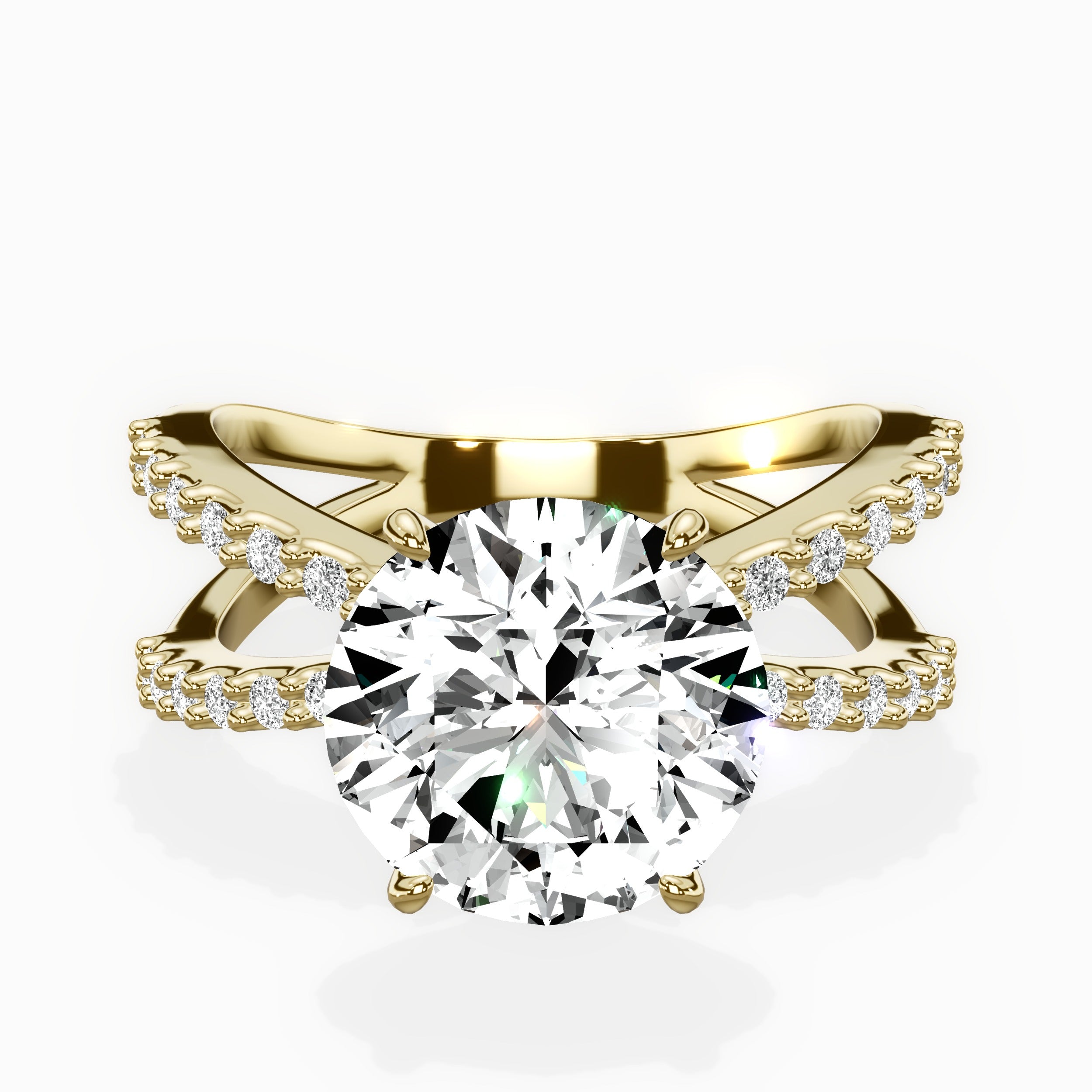 Reverse Shank Solitaire Engagement Ring