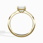 Gala Solitaire Emerald Engagement Ring in Yellow Gold