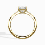 Gala Solitaire Emerald Engagement Ring in Yellow Gold