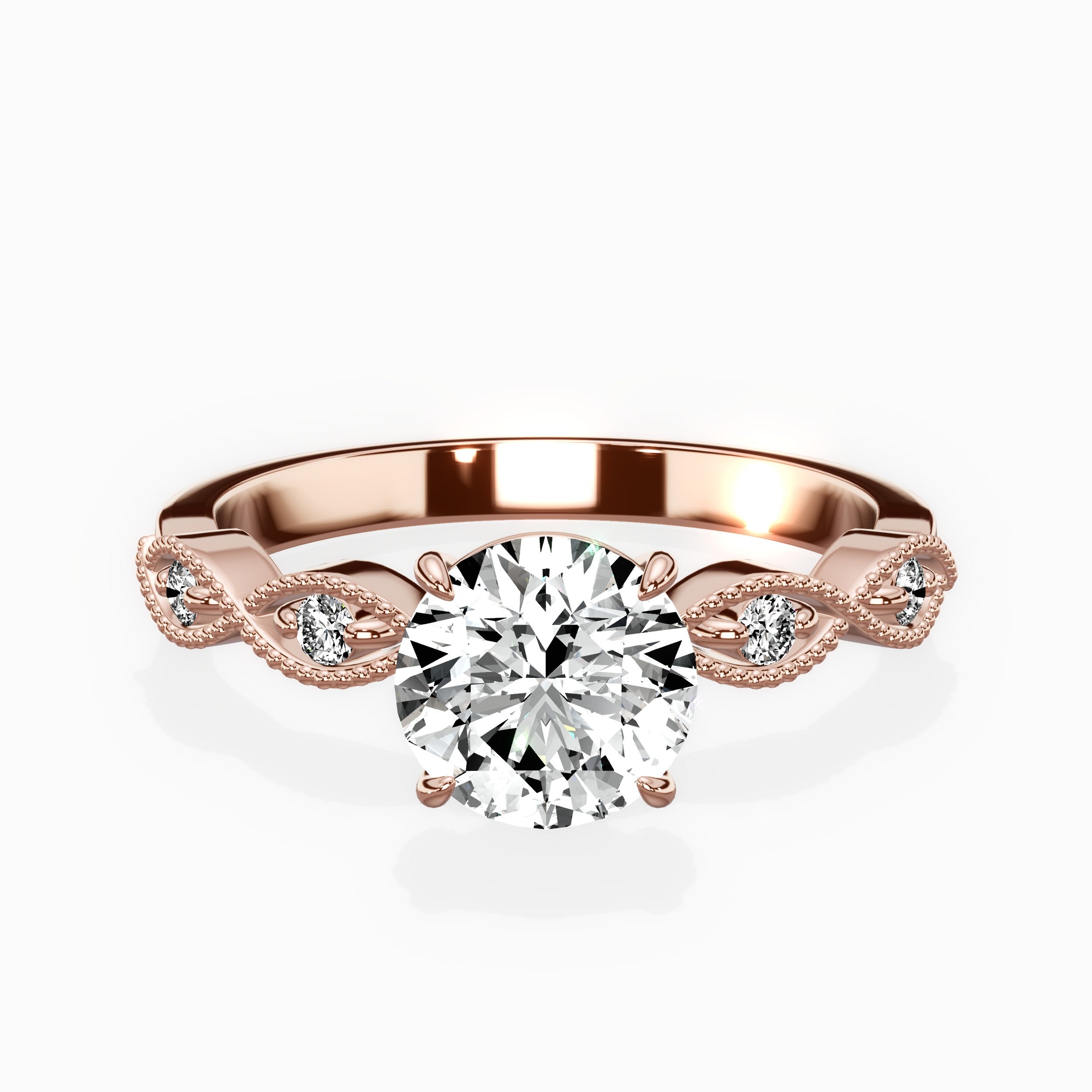 Infinity Solitaire Engagement Ring