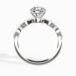 Infinity Solitaire Round Engagement Ring in White Gold