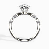 Infinity Solitaire Round Engagement Ring in White Gold