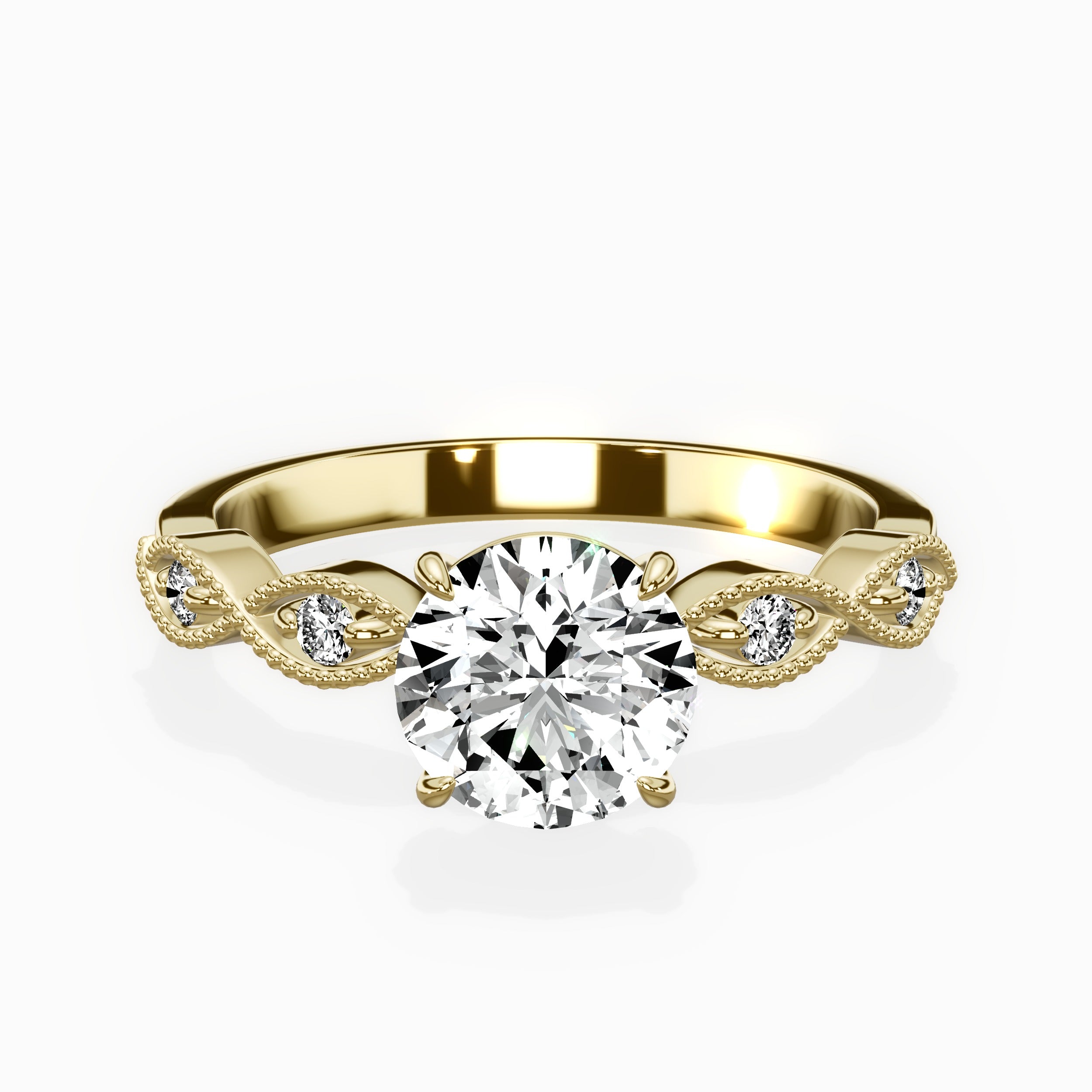 Infinity Solitaire Engagement Ring