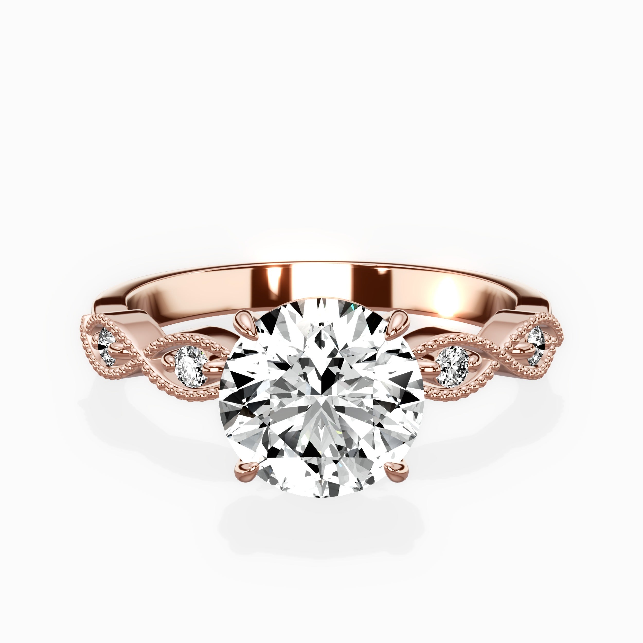 Infinity Solitaire Engagement Ring