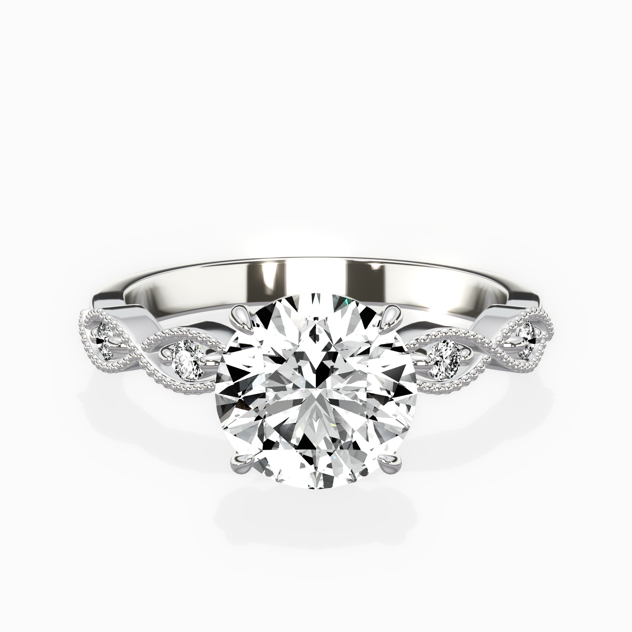 Infinity Solitaire Engagement Ring