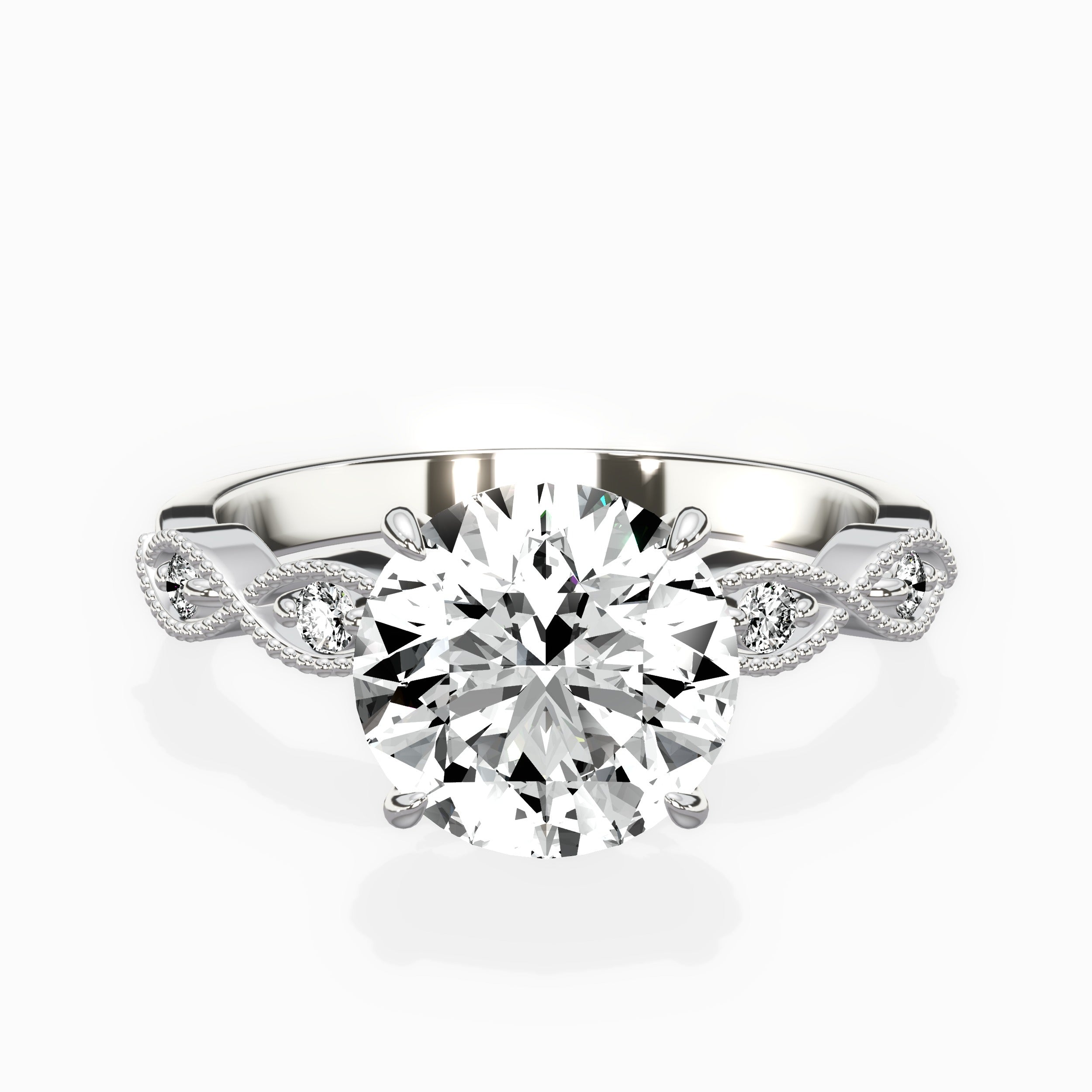 Infinity Solitaire Engagement Ring