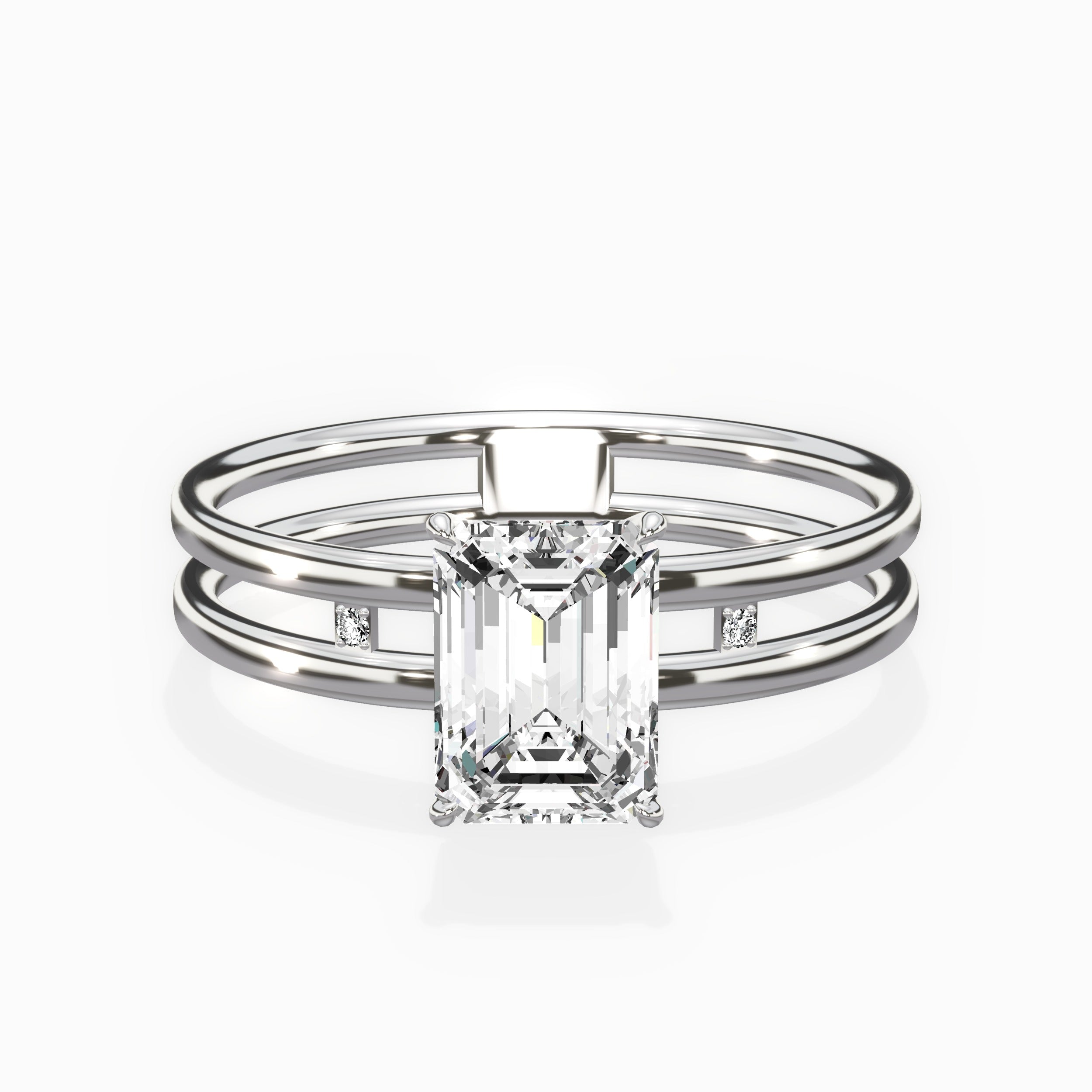 Parallel Bands Engagement Ring