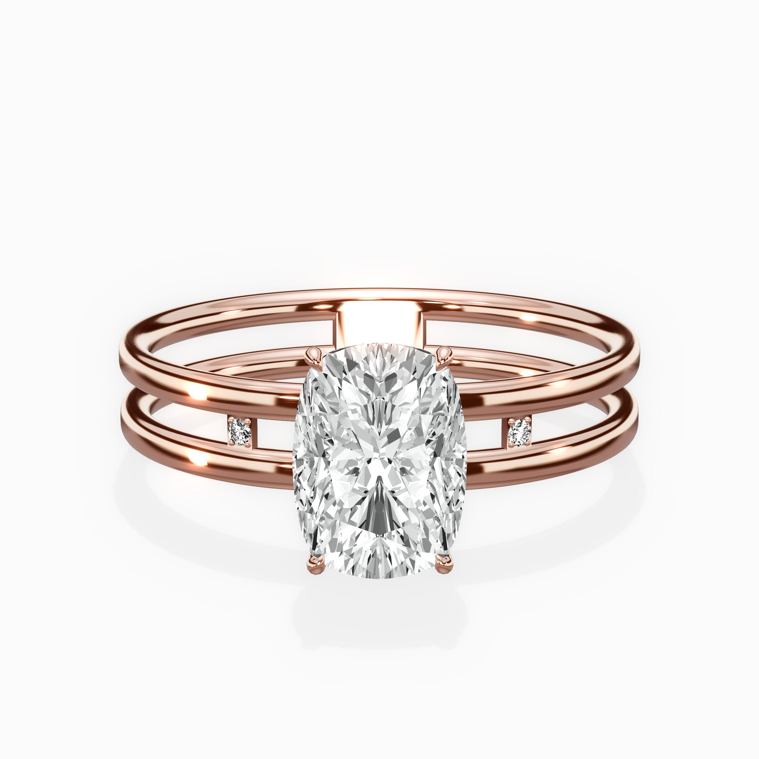 Parallel Bands Engagement Ring