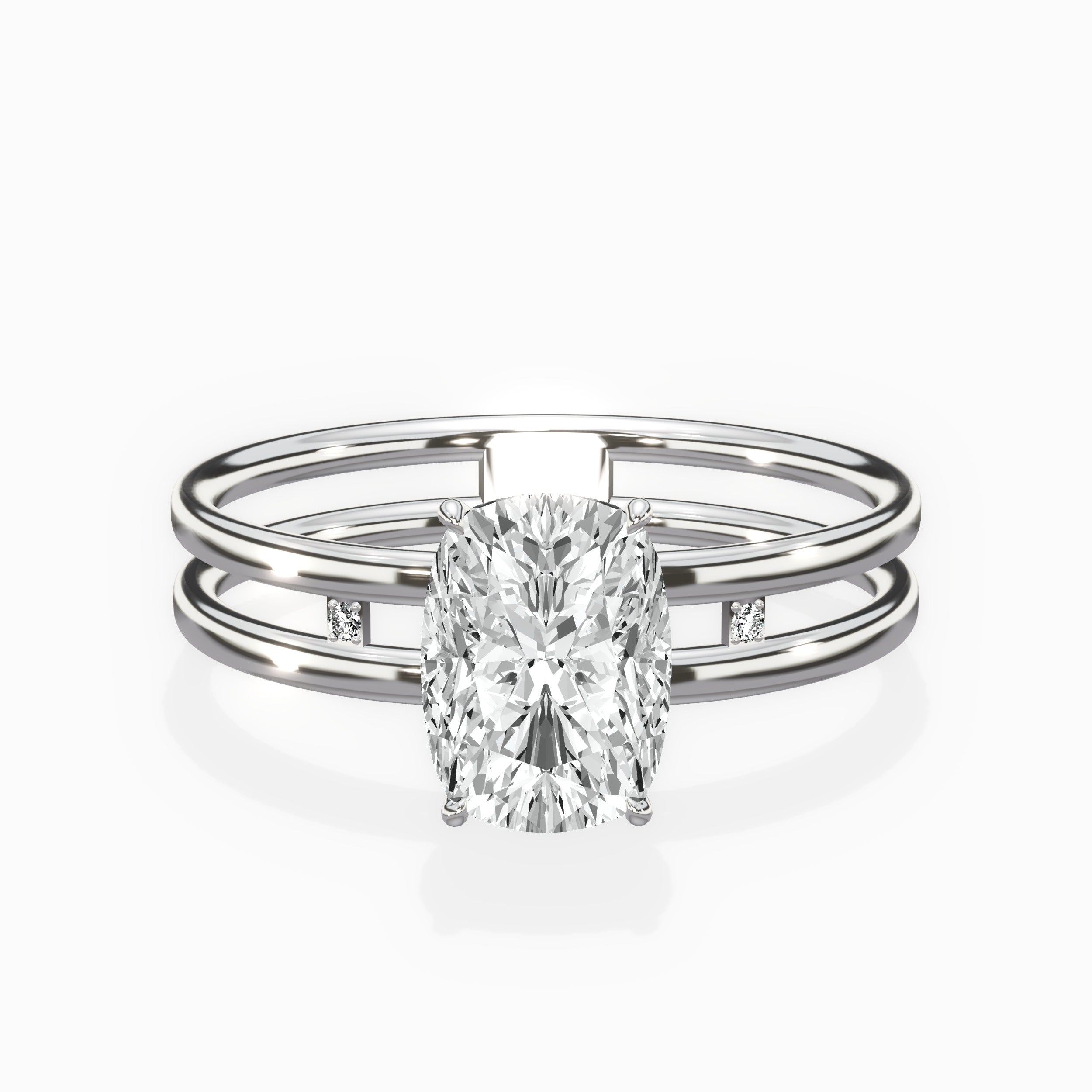 Parallel Bands Engagement Ring