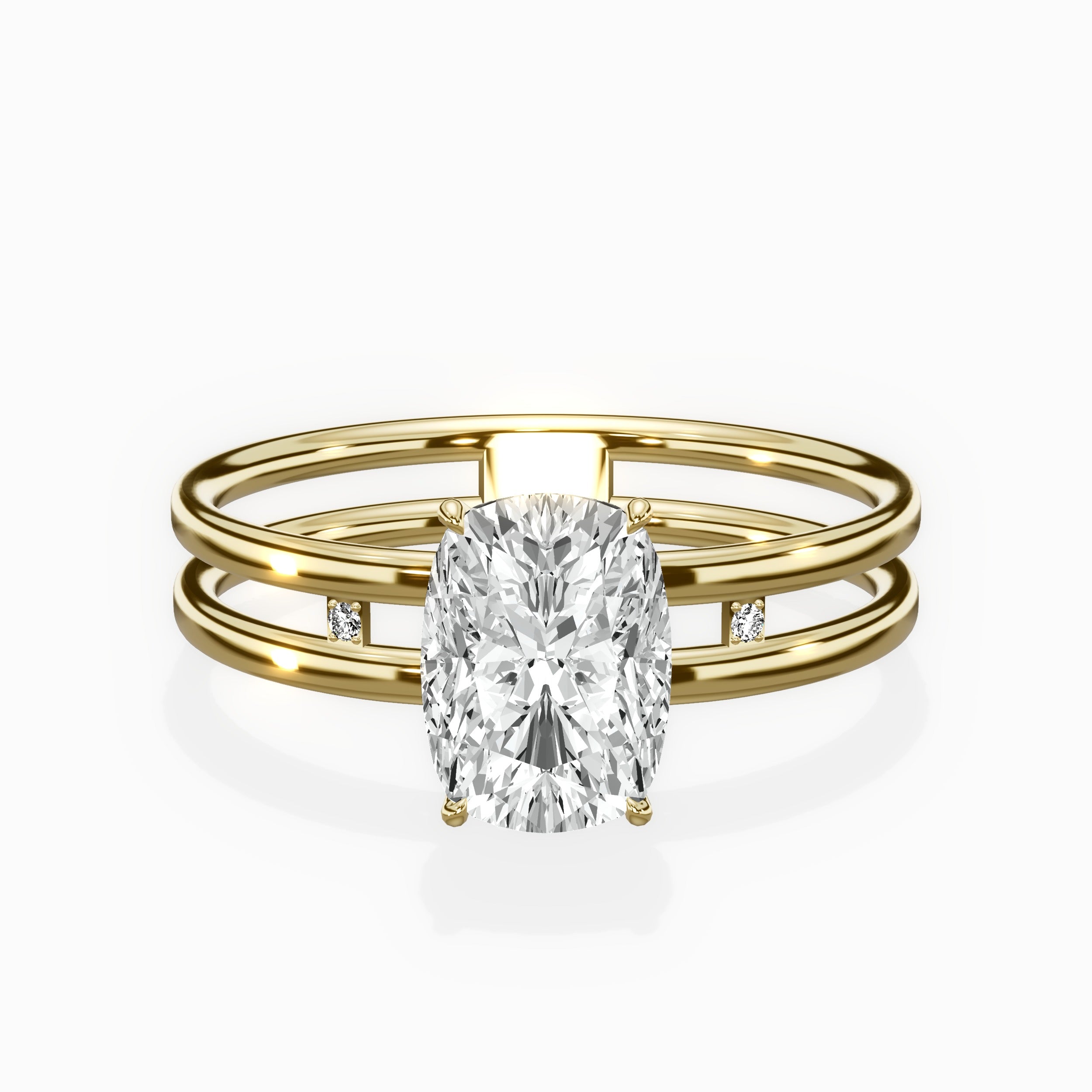 Parallel Bands Engagement Ring