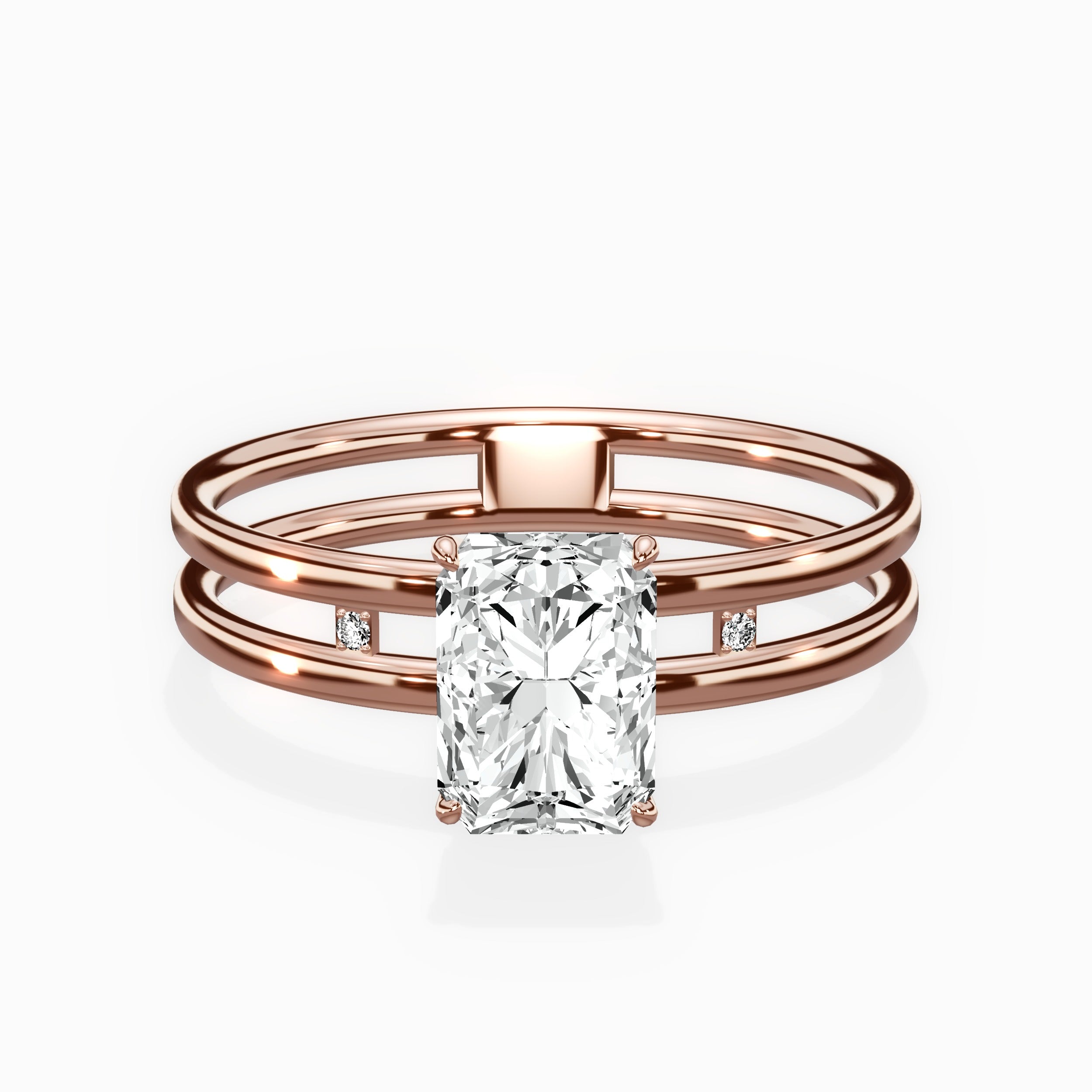 Parallel Bands Engagement Ring