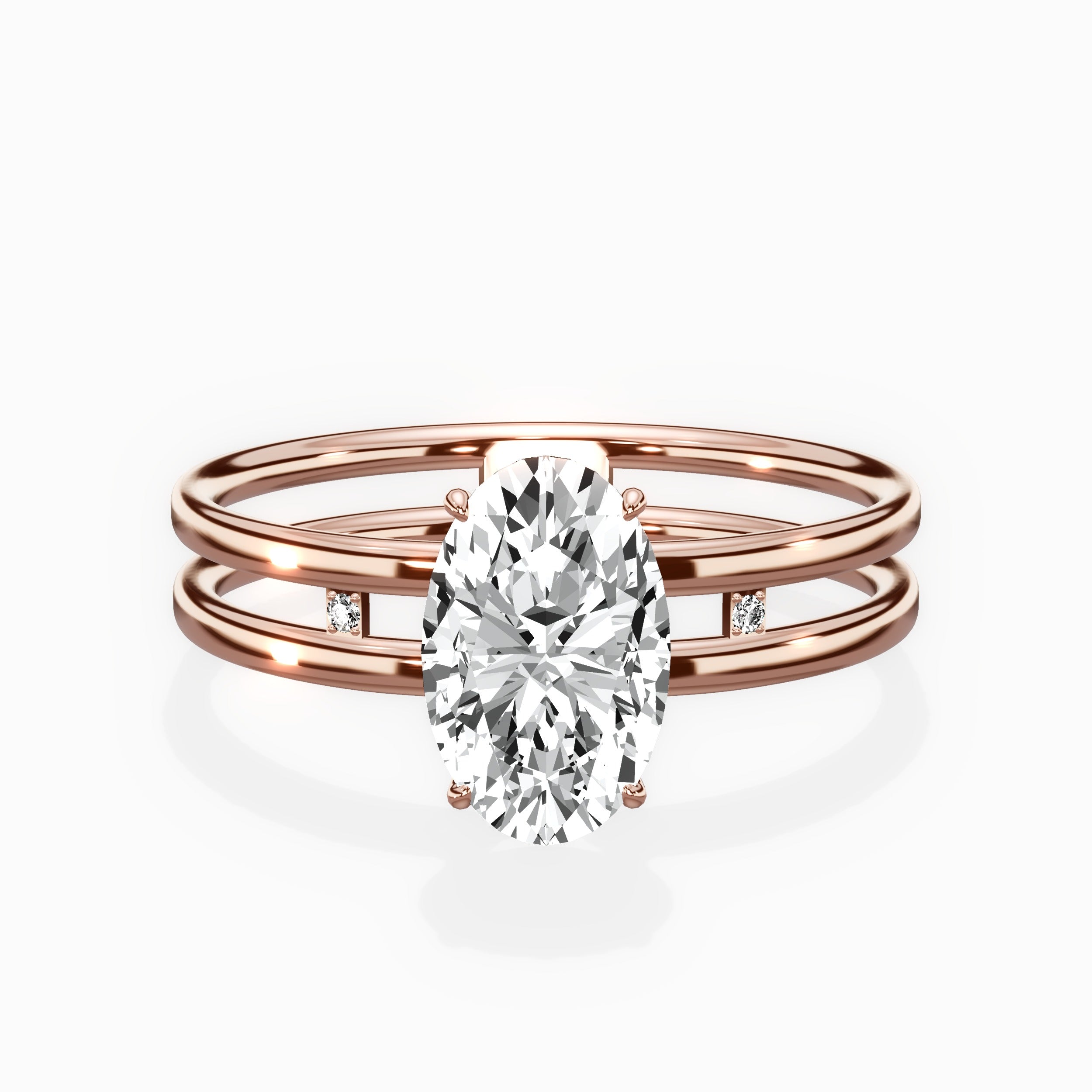 Parallel Bands Engagement Ring