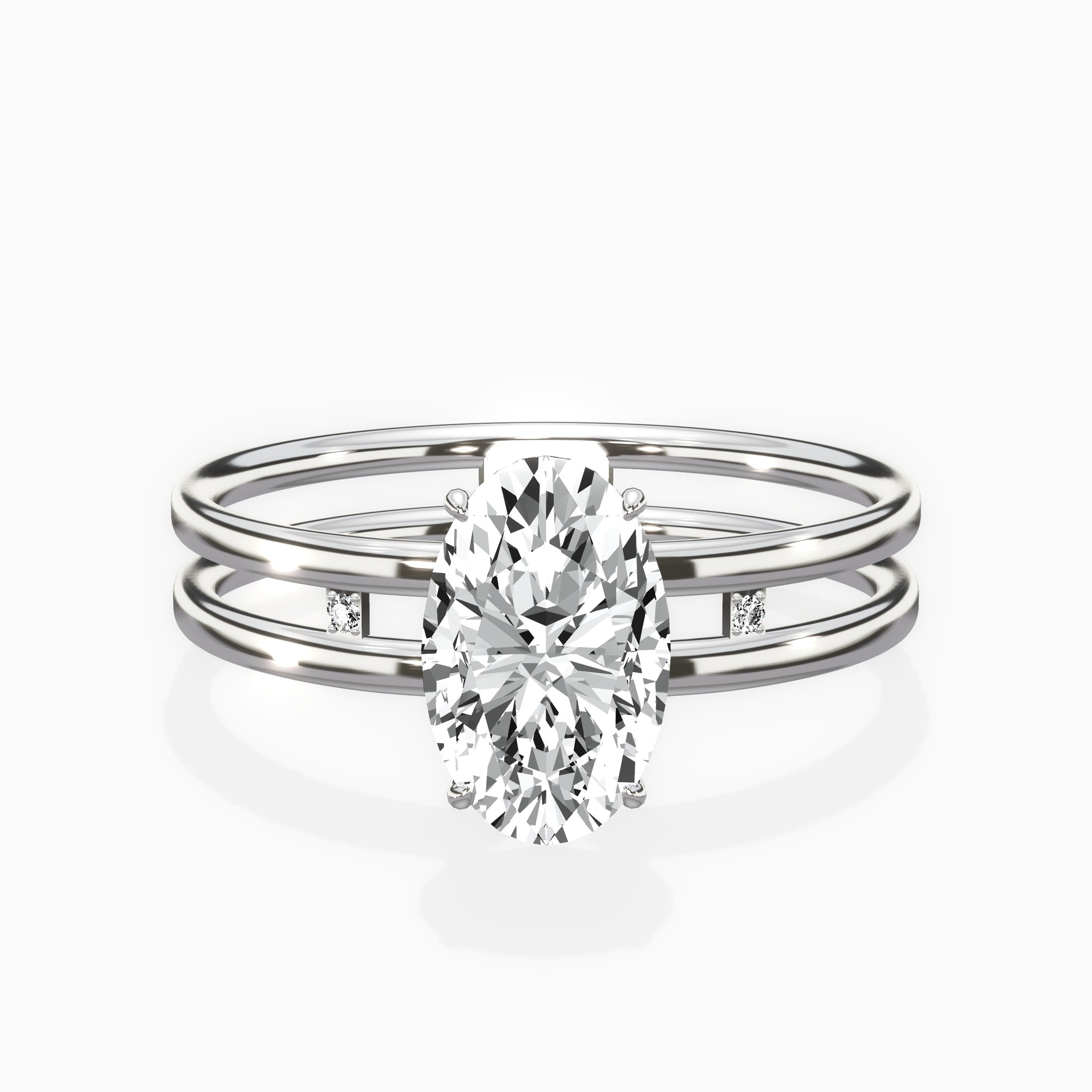 Parallel Bands Engagement Ring
