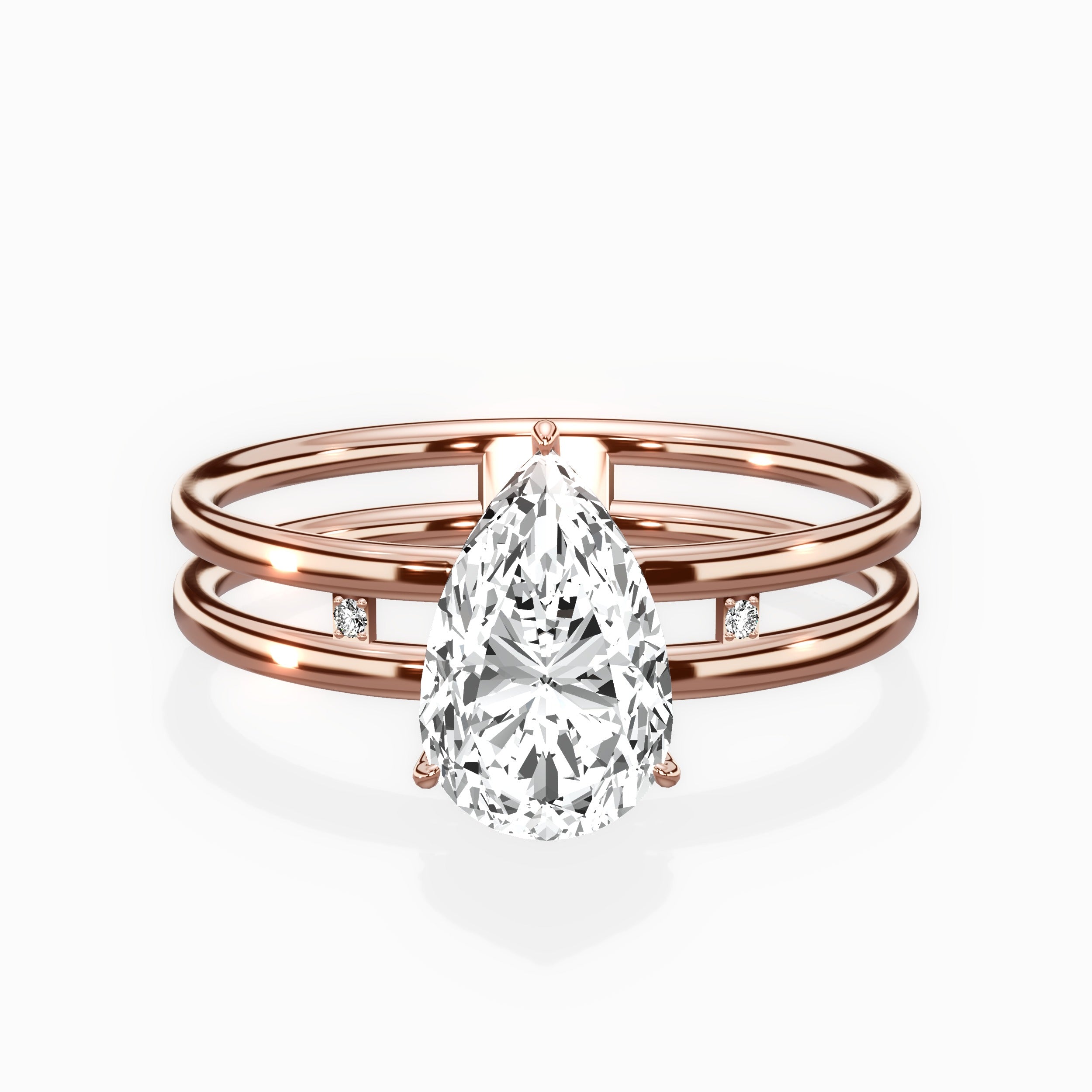 Parallel Bands Engagement Ring