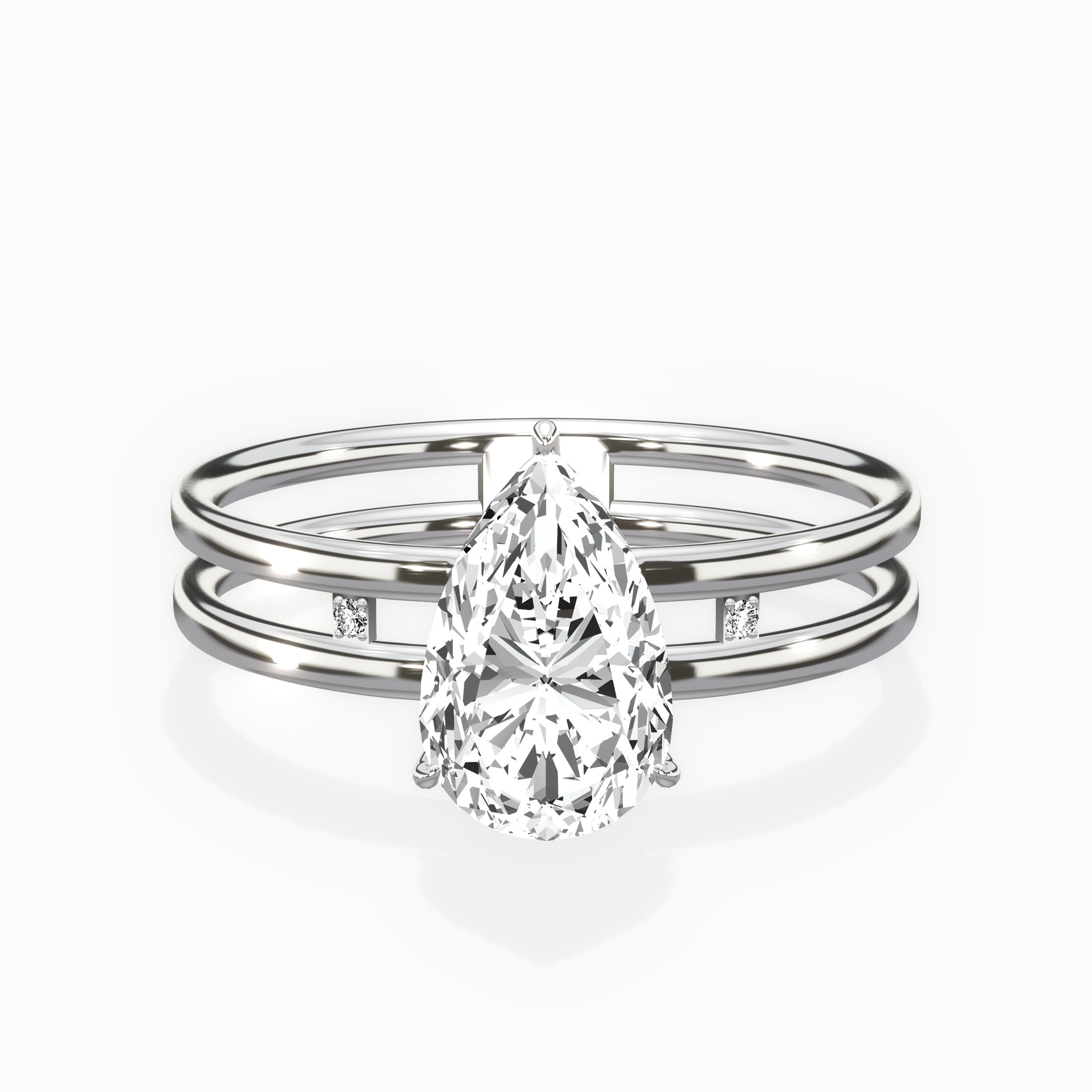 Parallel Bands Engagement Ring