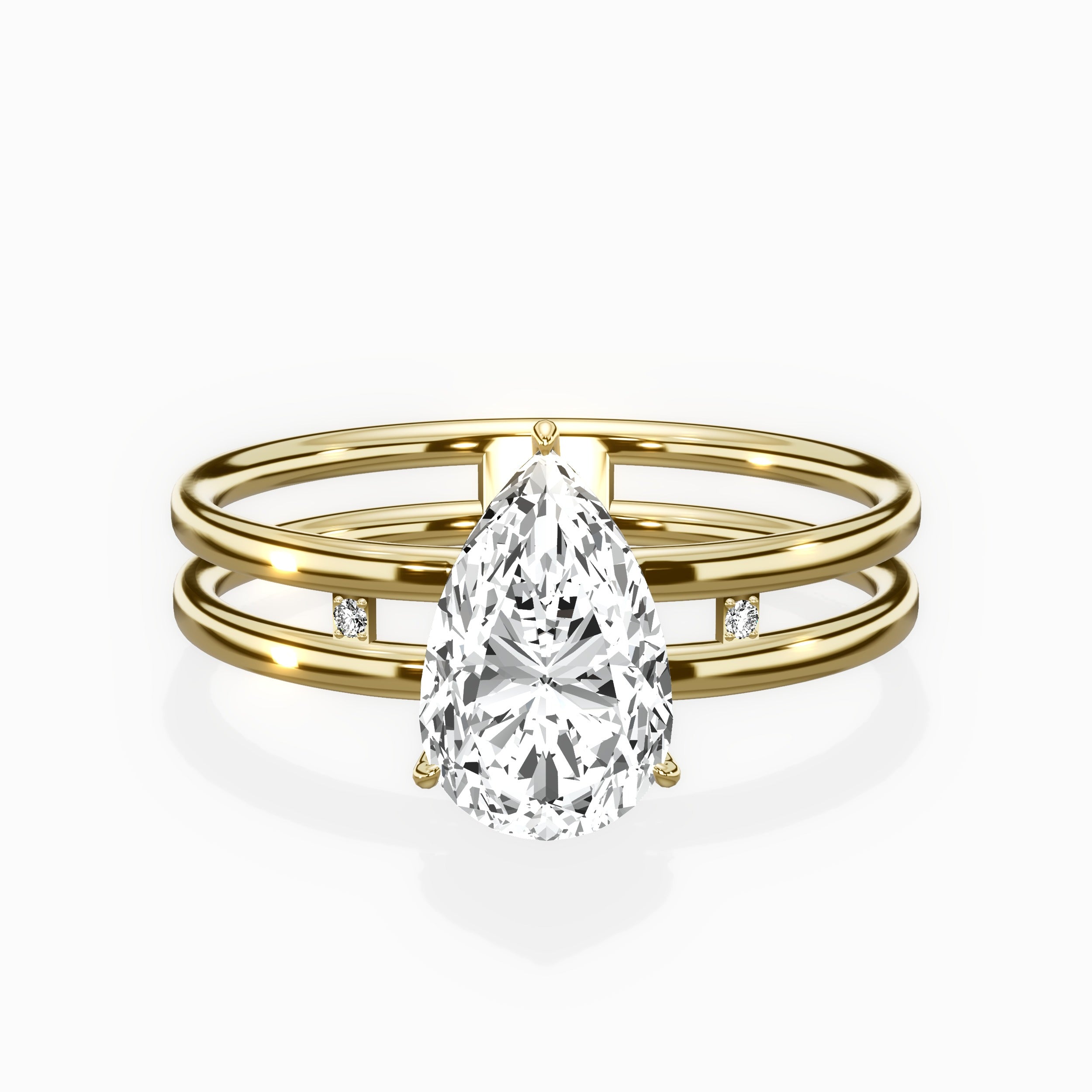 Parallel Bands Engagement Ring