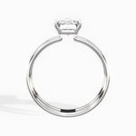 Parallels Emerald Engagement Ring in White Gold