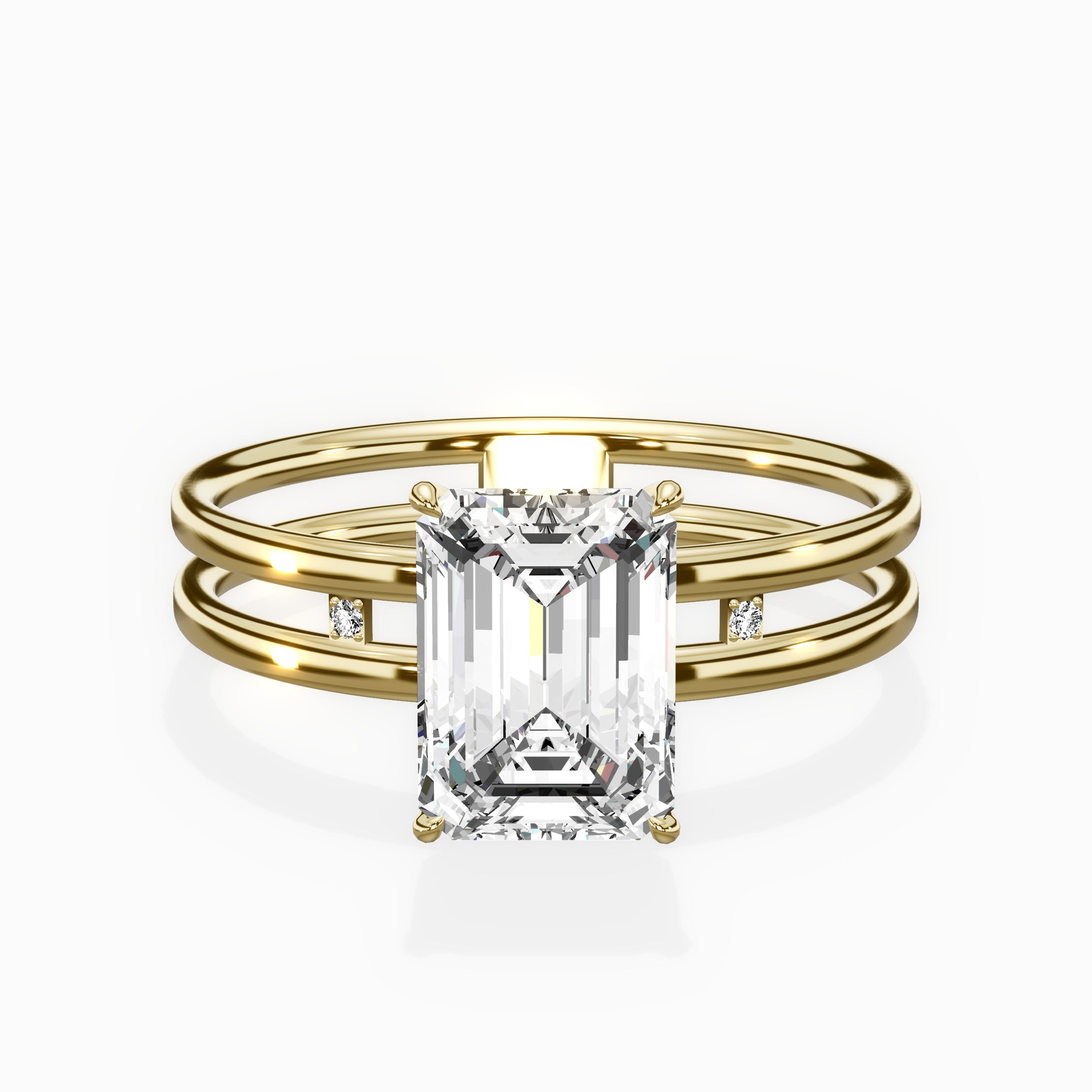 Parallel Bands Engagement Ring