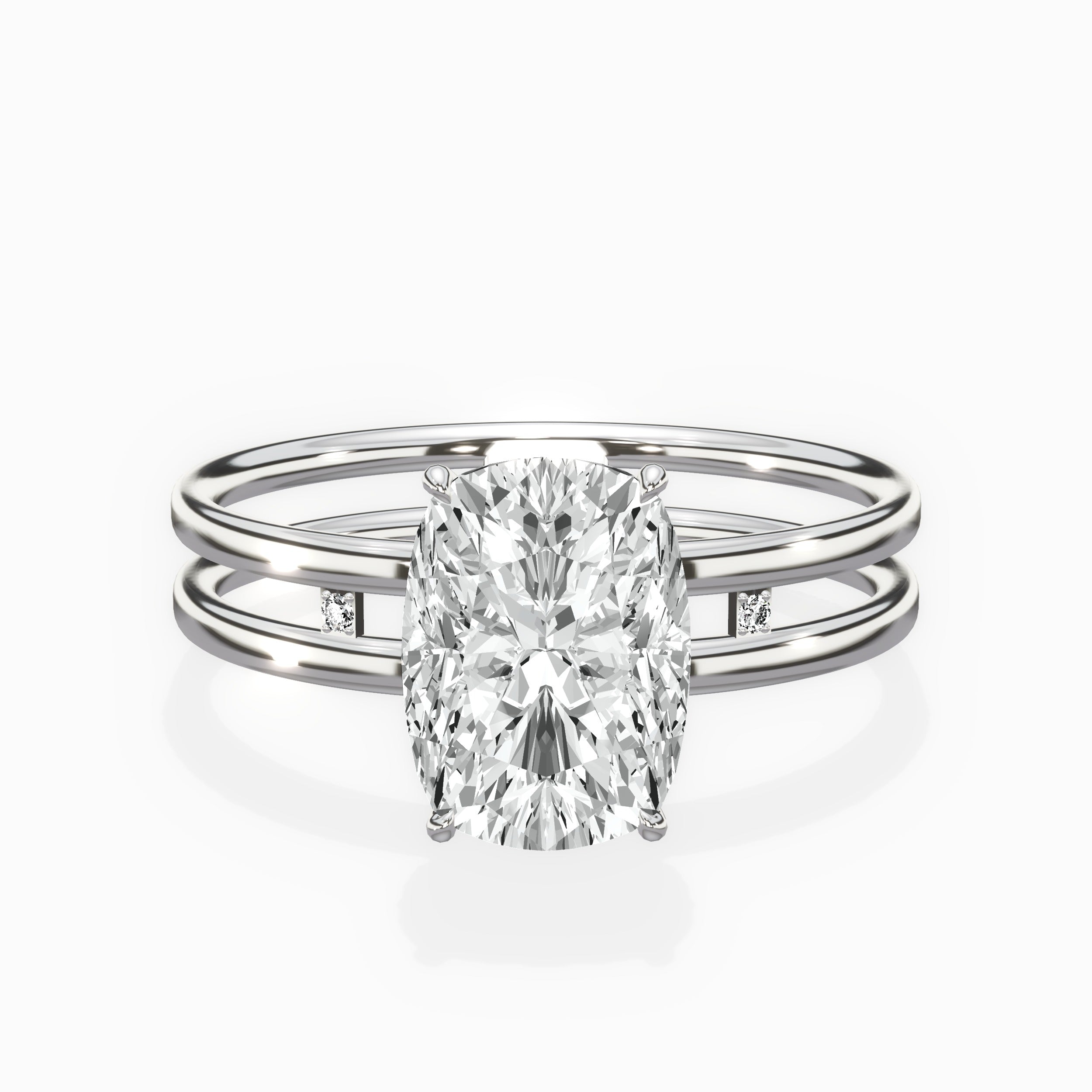 Parallel Bands Engagement Ring