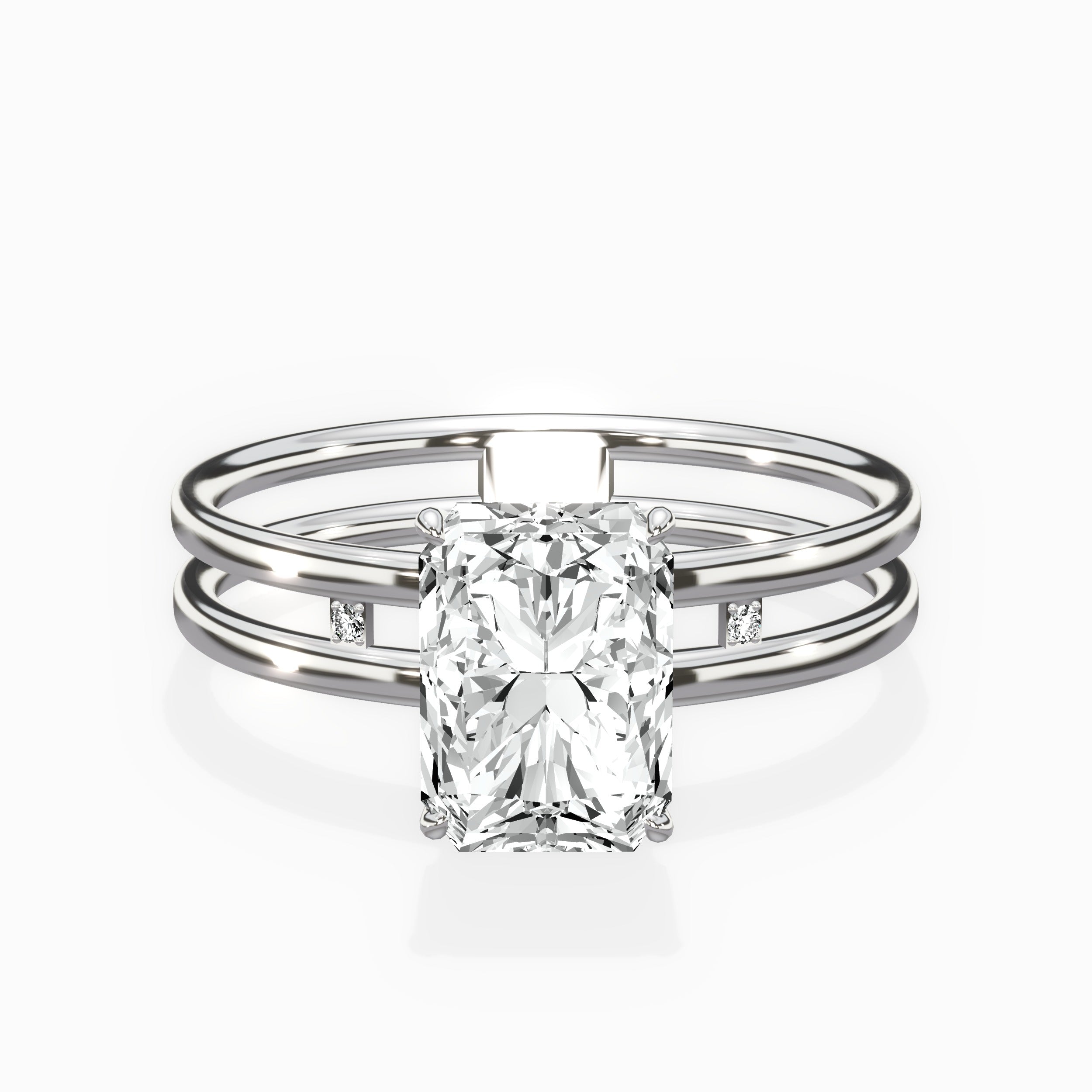 Parallel Bands Engagement Ring