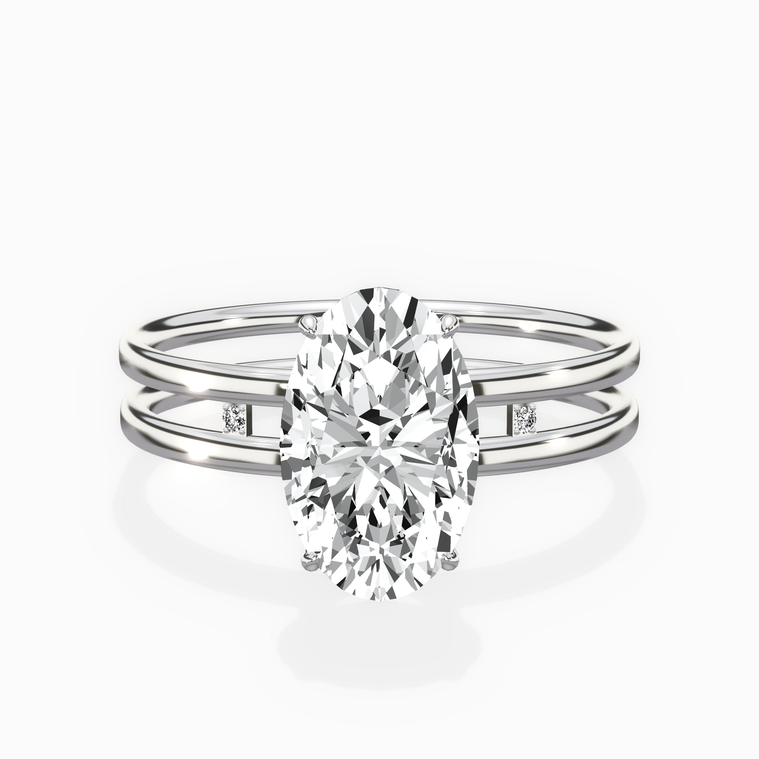 Parallel Bands Engagement Ring