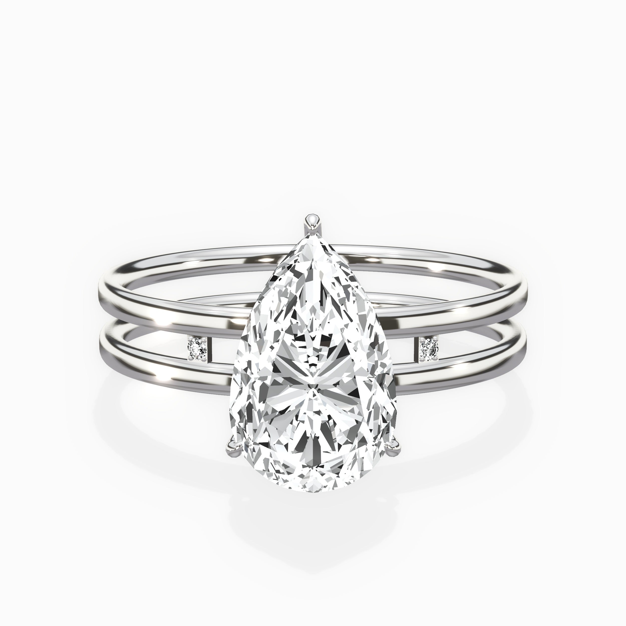 Parallel Bands Engagement Ring