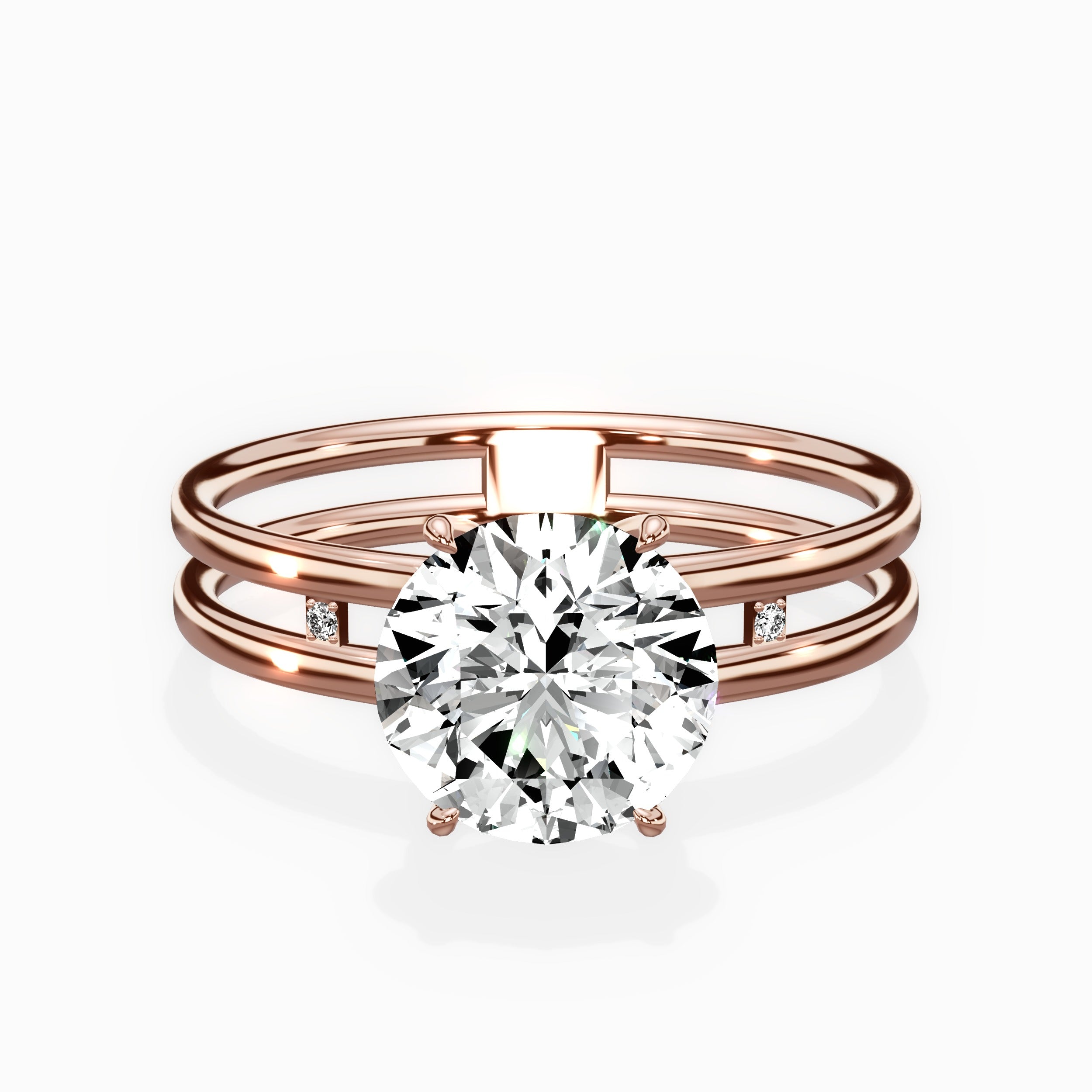 Parallel Bands Engagement Ring