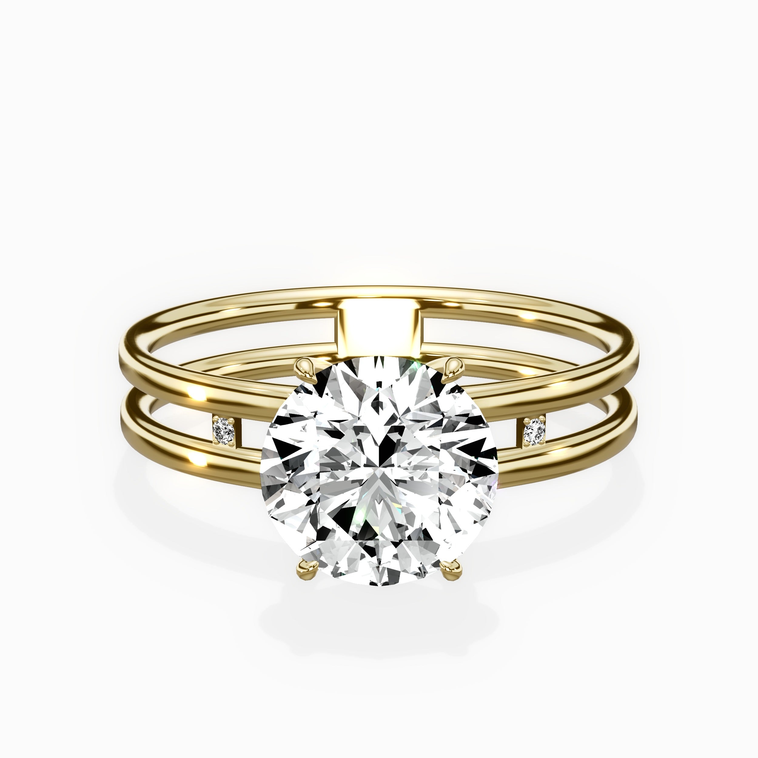 Parallel Bands Engagement Ring