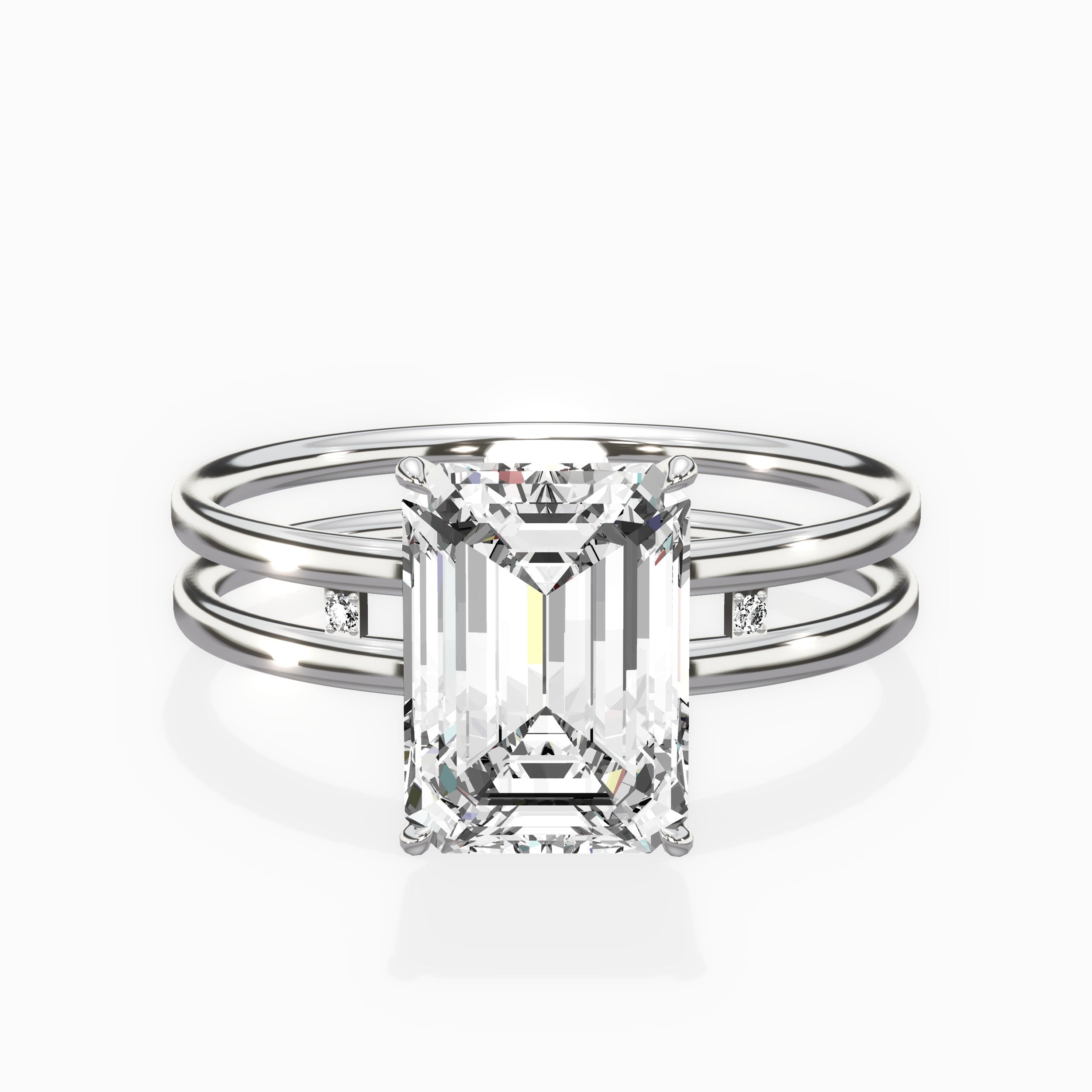 Parallel Bands Engagement Ring