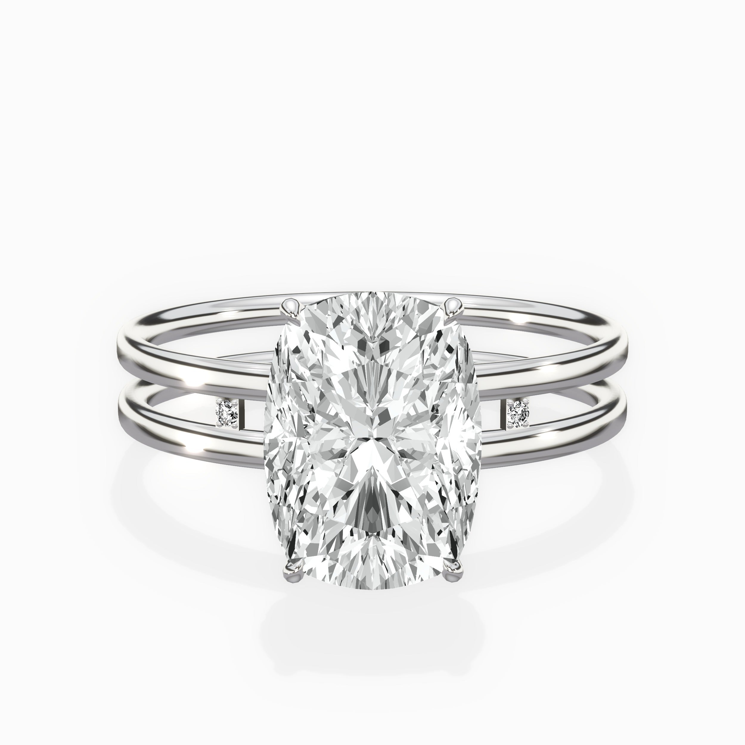 Parallel Bands Engagement Ring
