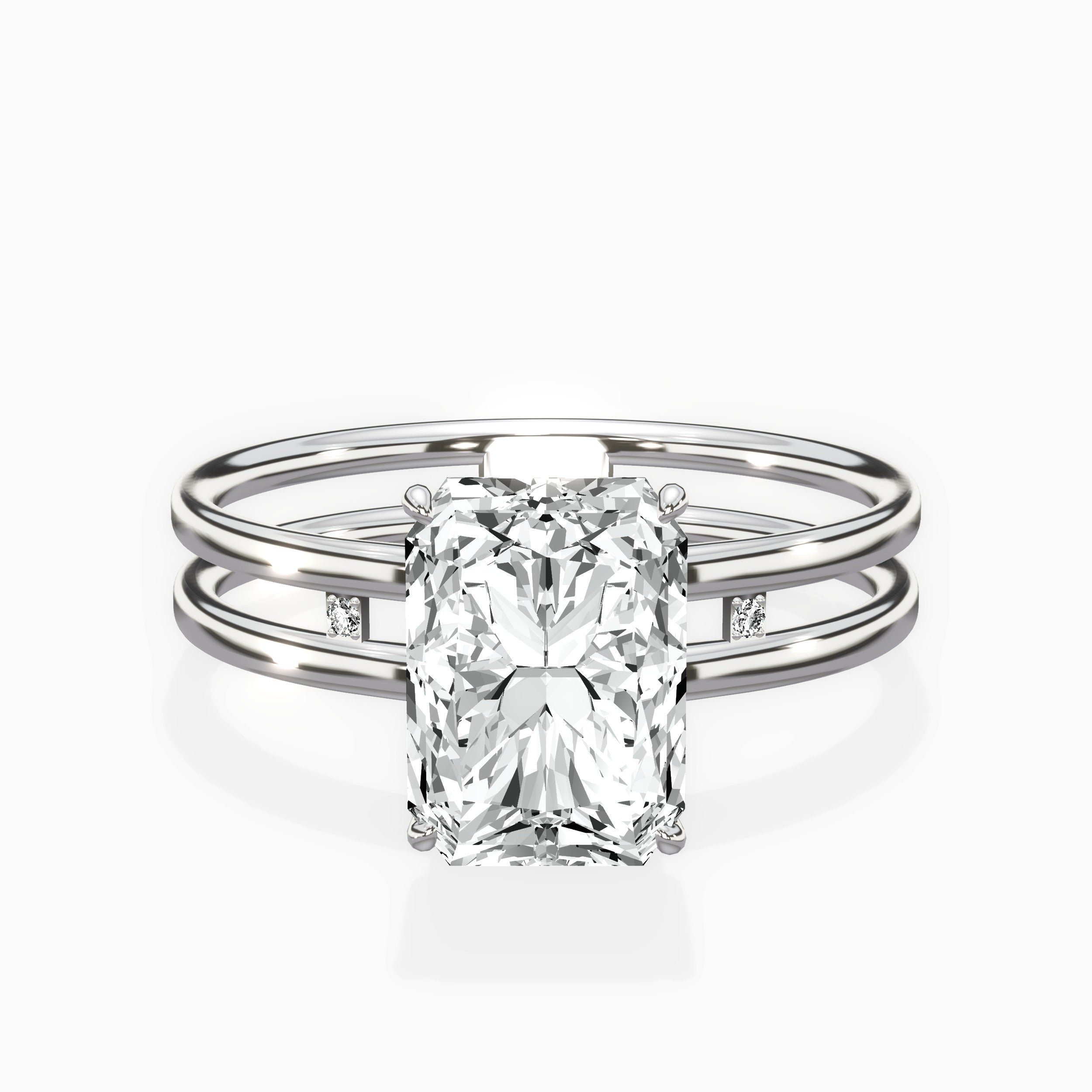 Parallel Bands Engagement Ring