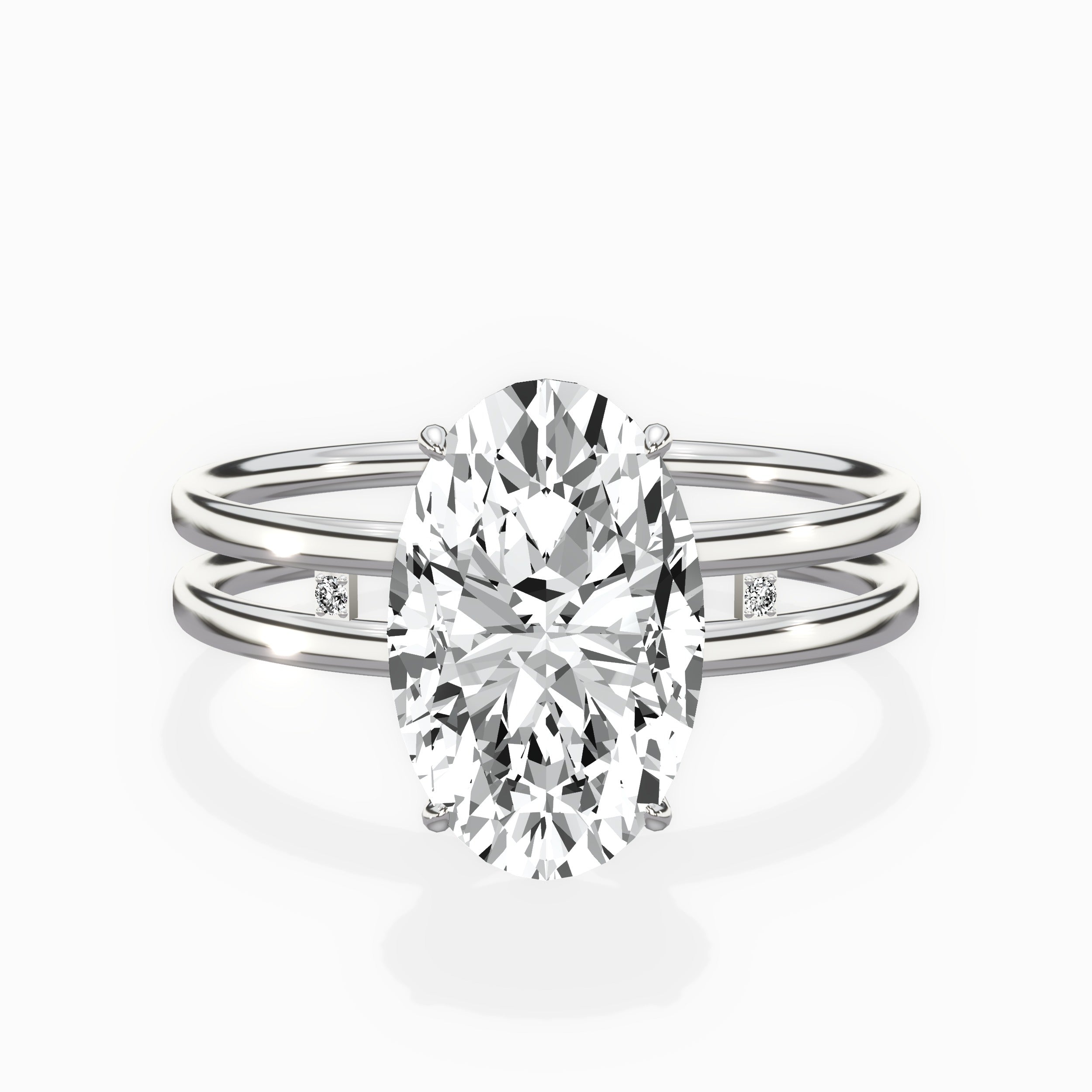 Parallel Bands Engagement Ring