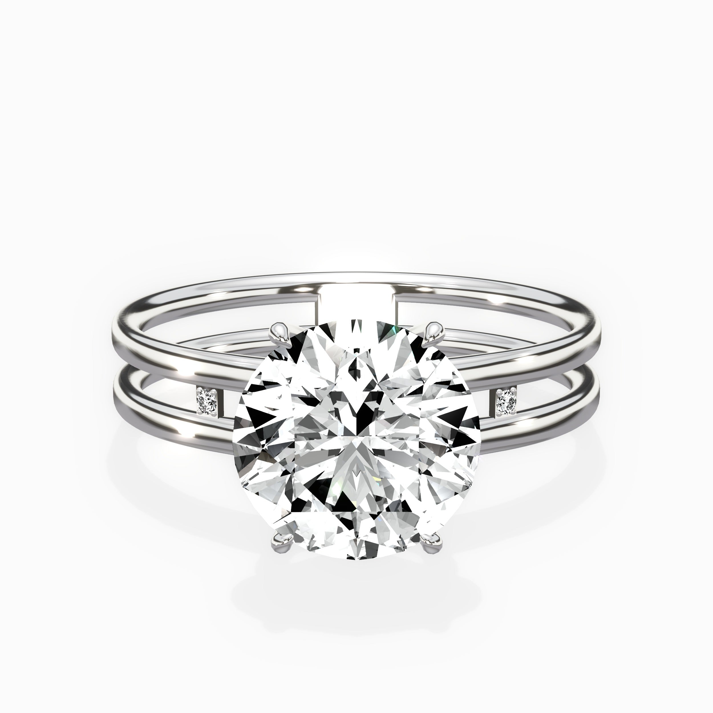 Parallel Bands Engagement Ring