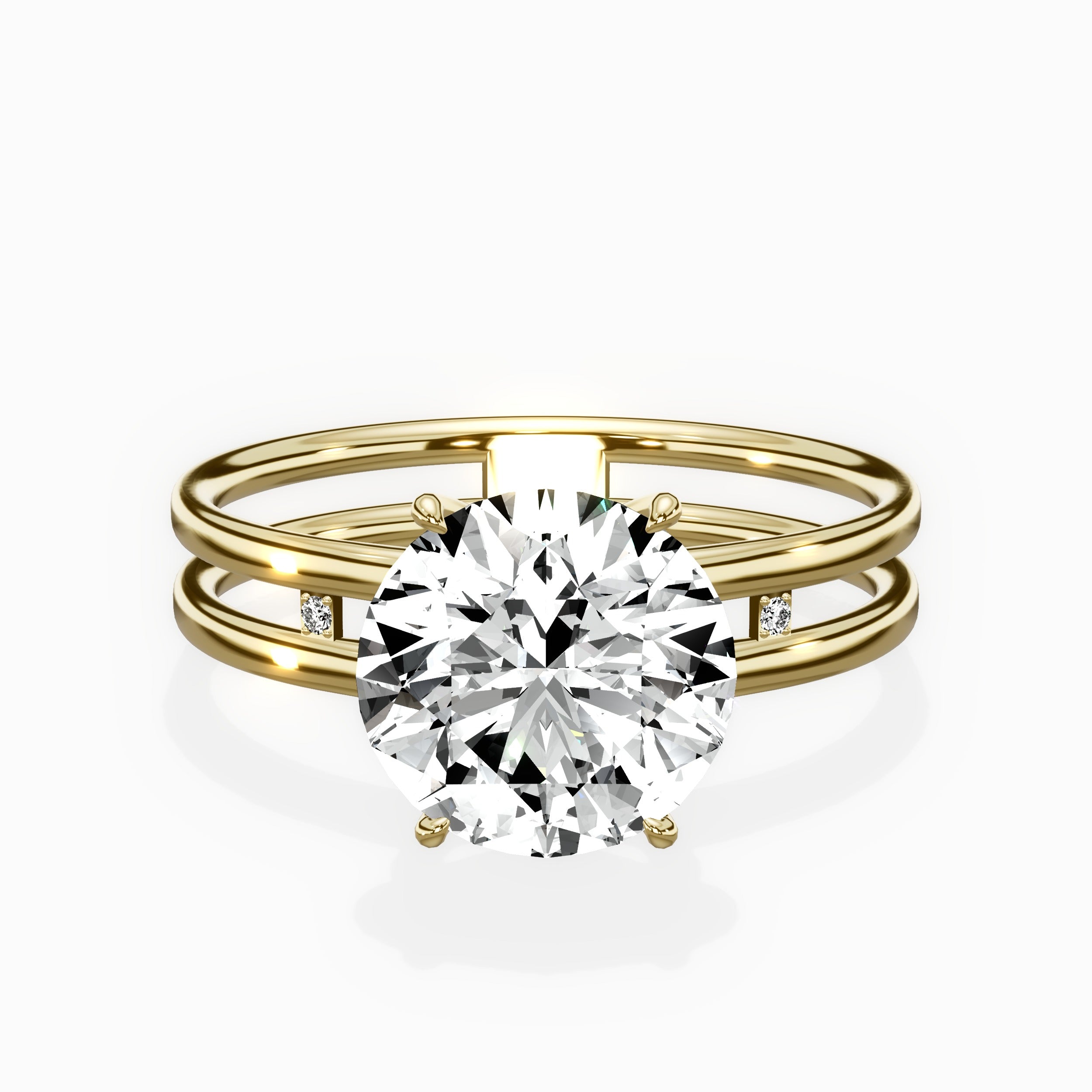 Parallel Bands Engagement Ring