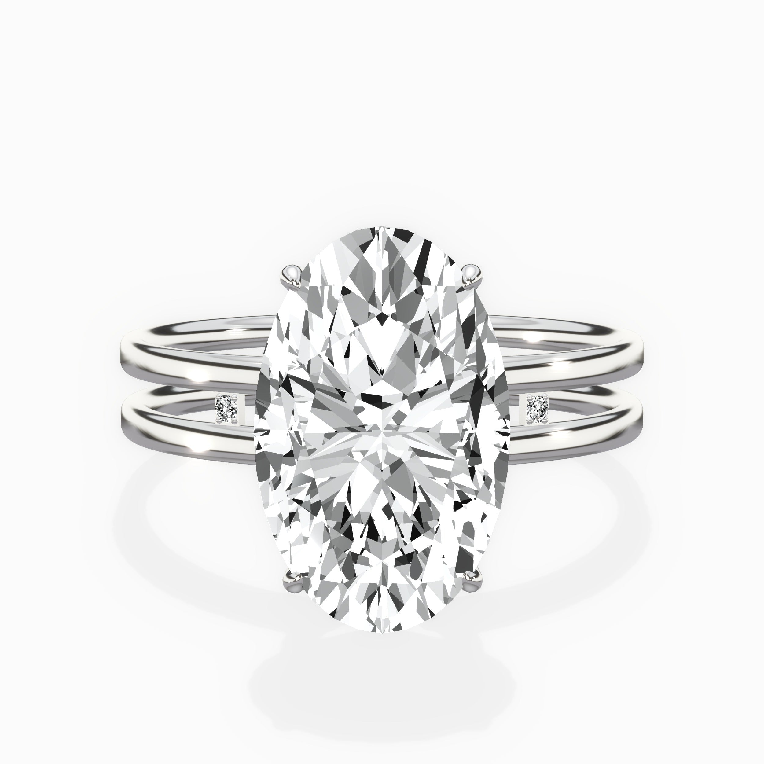 Parallel Bands Engagement Ring