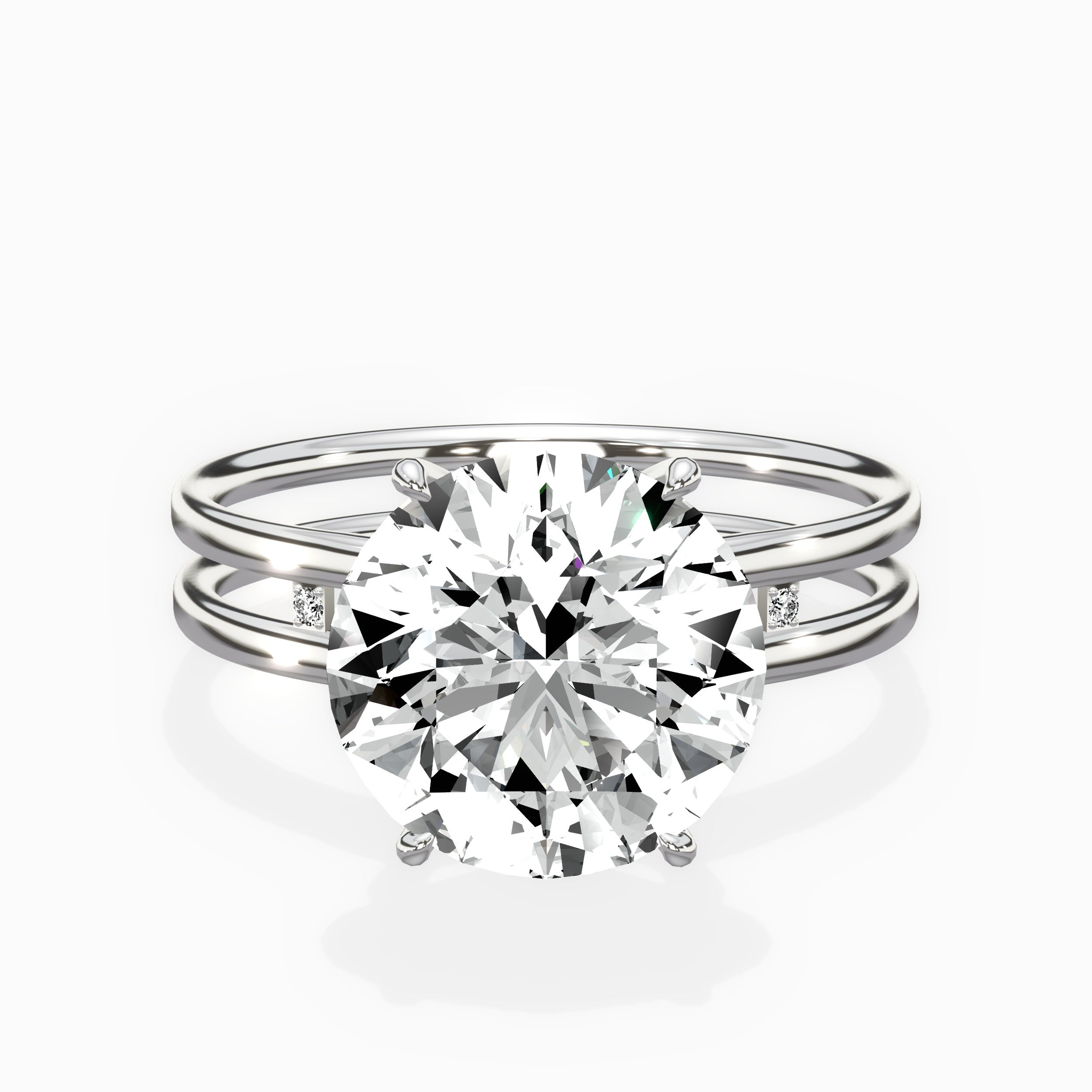 Parallel Bands Engagement Ring