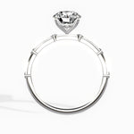 Eleni Solitaire Round Engagement Ring in White Gold