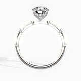 Eleni Solitaire Round Engagement Ring in White Gold