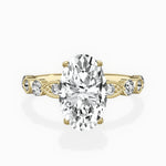 Vintage Solitaire Oval Engagement Ring in Yellow Gold