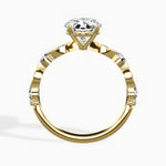 Vintage Solitaire Oval Engagement Ring in Yellow Gold