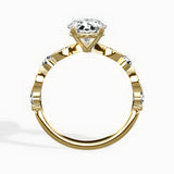 Vintage Solitaire Oval Engagement Ring in Yellow Gold