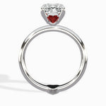 the royal flush Long Cushion Engagement Ring in White Gold