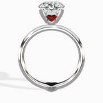the royal flush Oval Engagement Ring in White Gold