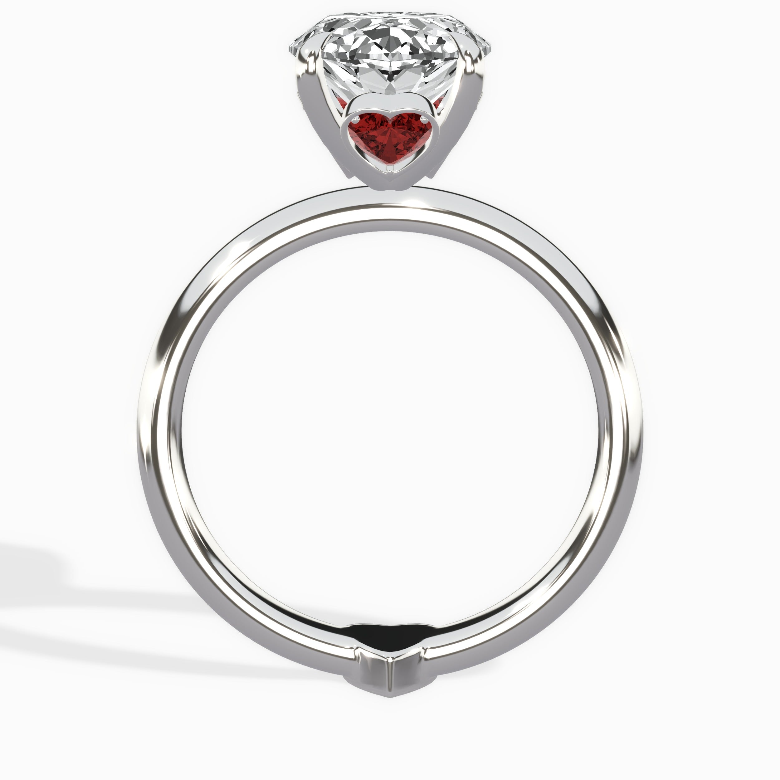 the royal flush Oval Engagement Ring in White Gold
