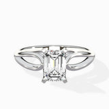 Split Shank Open Gallery Solitaire Ring Engagement Ring