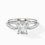 Split Shank Open Gallery Solitaire Ring Engagement Ring