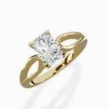 Split Shank Open Gallery Solitaire Ring Engagement Ring