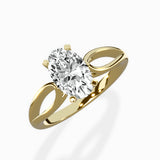 Split Shank Open Gallery Solitaire Ring Engagement Ring