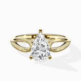 Split Shank Open Gallery Solitaire Ring Engagement Ring